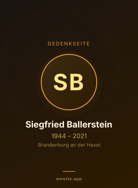 Gedenkportrait von Siegfried Ballerstein