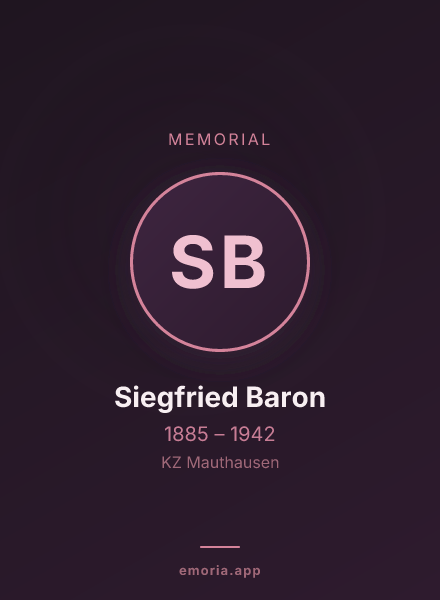 Memorial portrait of Siegfried Baron