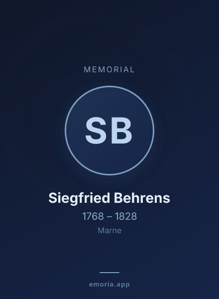Memorial portrait of Siegfried Behrens