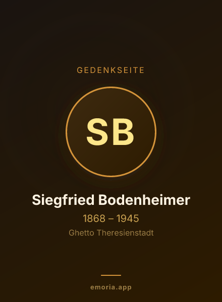 Gedenkportrait von Siegfried Bodenheimer