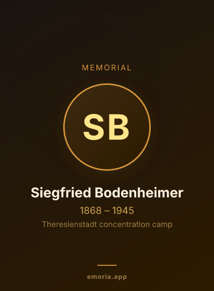 Memorial portrait of Siegfried Bodenheimer