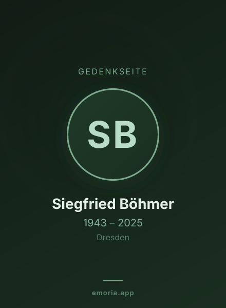Gedenkportrait von Siegfried Böhmer