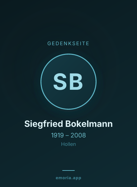 Gedenkportrait von Siegfried Bokelmann