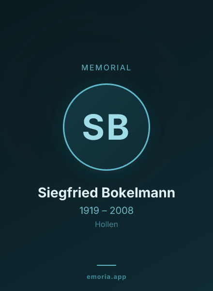 Memorial portrait of Siegfried Bokelmann