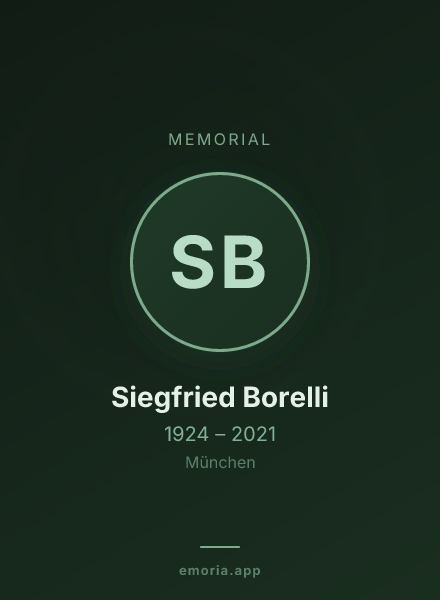 Memorial portrait of Siegfried Borelli