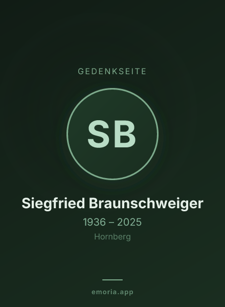 Gedenkportrait von Siegfried Braunschweiger