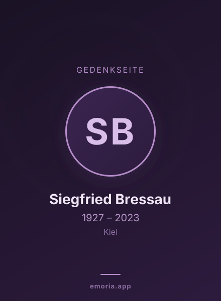 Gedenkportrait von Siegfried Bressau