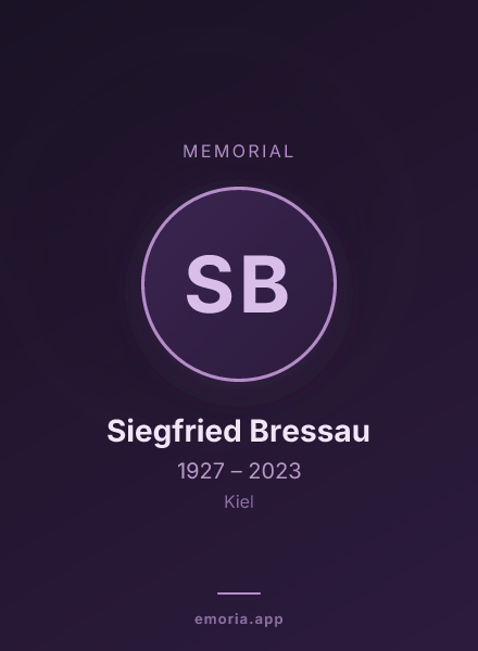 Memorial portrait of Siegfried Bressau