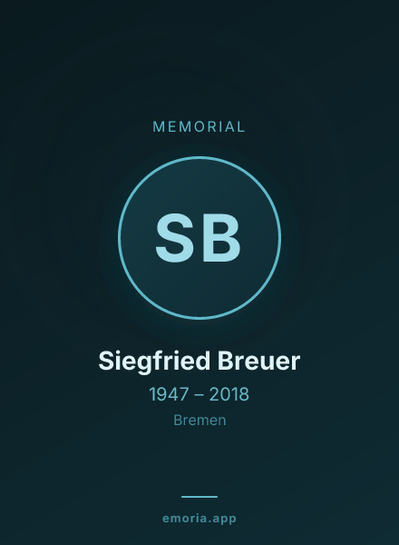 Memorial portrait of Siegfried Breuer