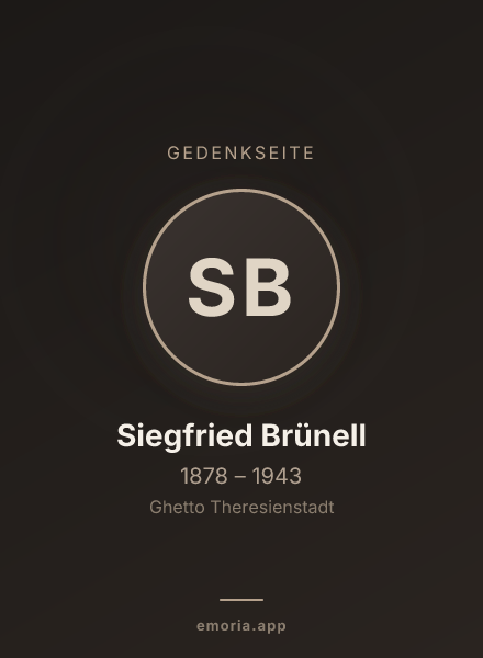 Gedenkportrait von Siegfried Brünell