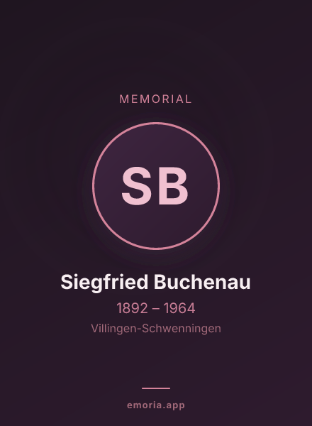 Memorial portrait of Siegfried Buchenau