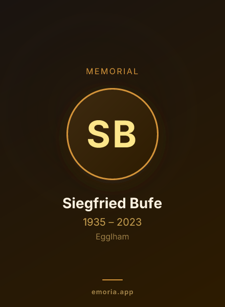Memorial portrait of Siegfried Bufe