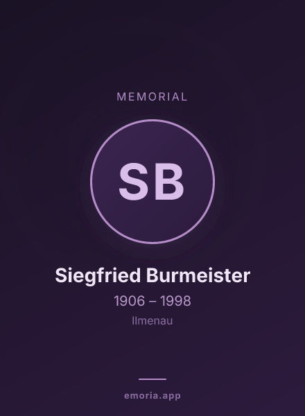 Memorial portrait of Siegfried Burmeister