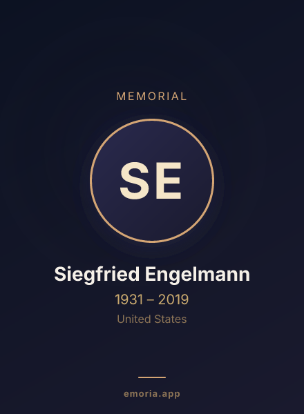 Memorial portrait of Siegfried Engelmann