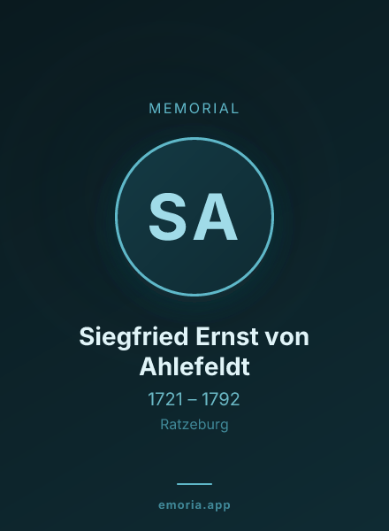 Memorial portrait of Siegfried Ernst von Ahlefeldt