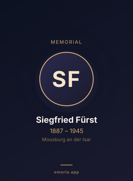 Memorial portrait of Siegfried Fürst