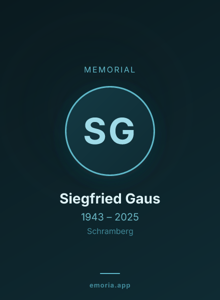 Memorial portrait of Siegfried Gaus