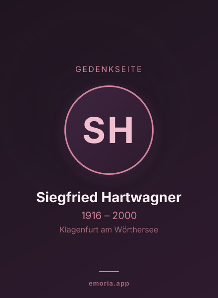 Gedenkportrait von Siegfried Hartwagner