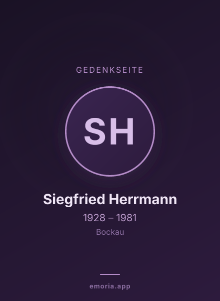 Gedenkportrait von Siegfried Herrmann