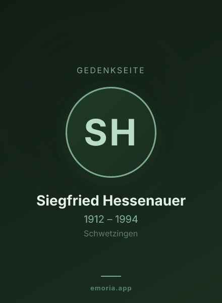 Gedenkportrait von Siegfried Hessenauer