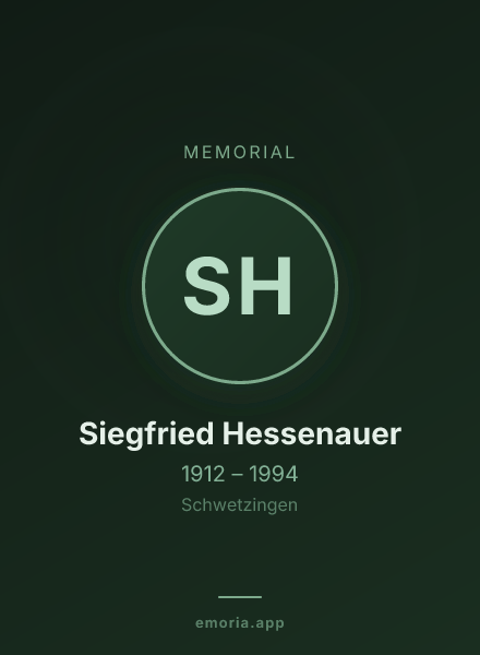 Memorial portrait of Siegfried Hessenauer