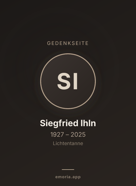 Gedenkportrait von Siegfried Ihln