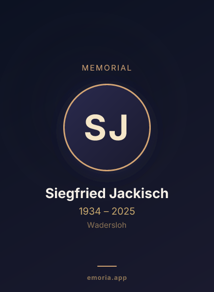 Memorial portrait of Siegfried Jackisch