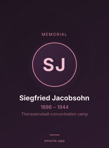 Memorial portrait of Siegfried Jacobsohn