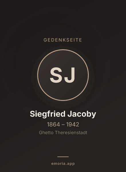 Gedenkportrait von Siegfried Jacoby
