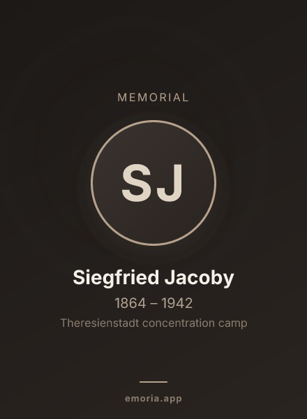 Memorial portrait of Siegfried Jacoby