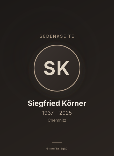 Gedenkportrait von Siegfried Körner