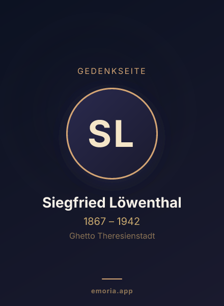 Gedenkportrait von Siegfried Löwenthal