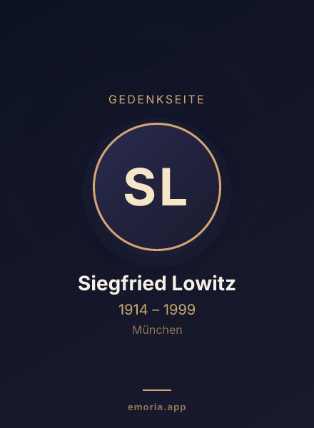 Gedenkportrait von Siegfried Lowitz