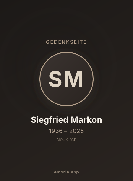 Gedenkportrait von Siegfried Markon