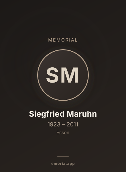 Memorial portrait of Siegfried Maruhn