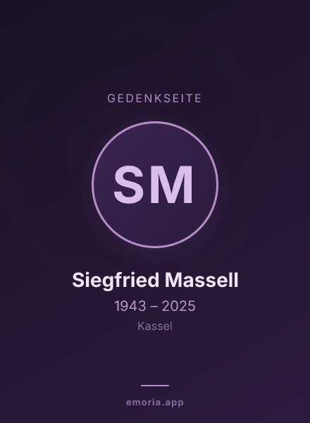 Gedenkportrait von Siegfried Massell