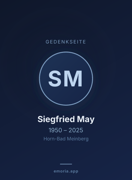 Gedenkportrait von Siegfried May