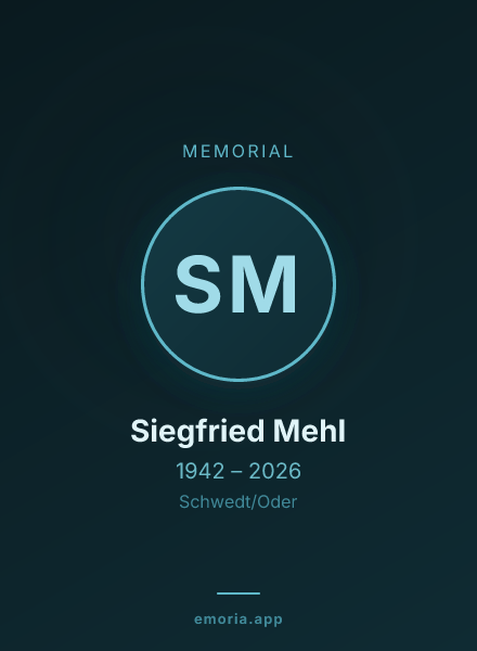 Memorial portrait of Siegfried Mehl