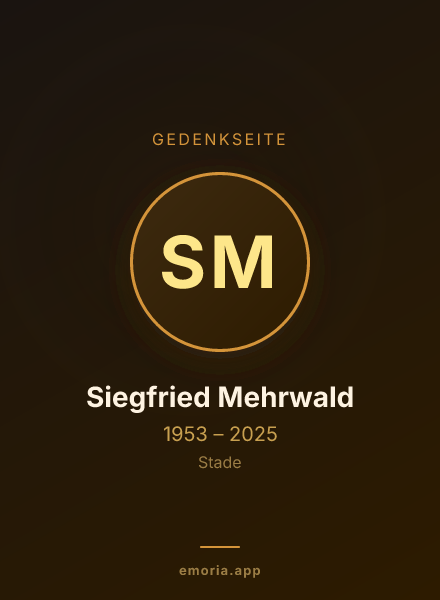 Gedenkportrait von Siegfried Mehrwald