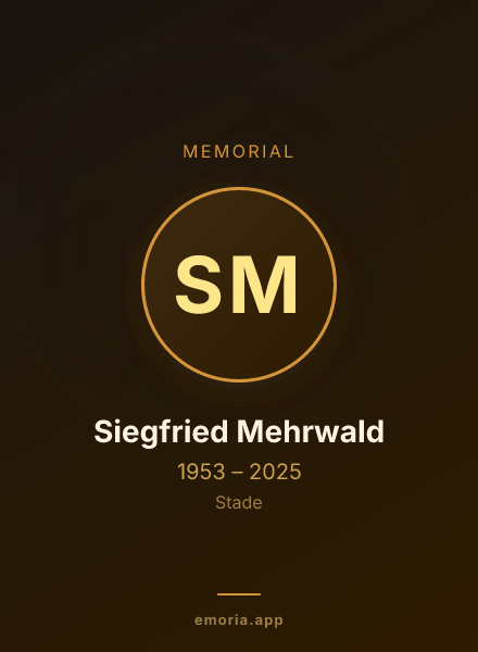 Memorial portrait of Siegfried Mehrwald