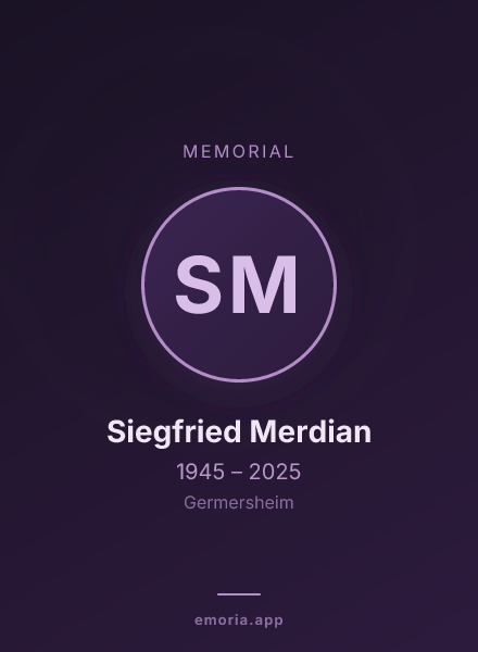 Memorial portrait of Siegfried Merdian