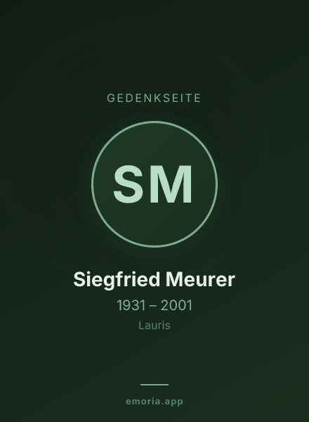 Gedenkportrait von Siegfried Meurer