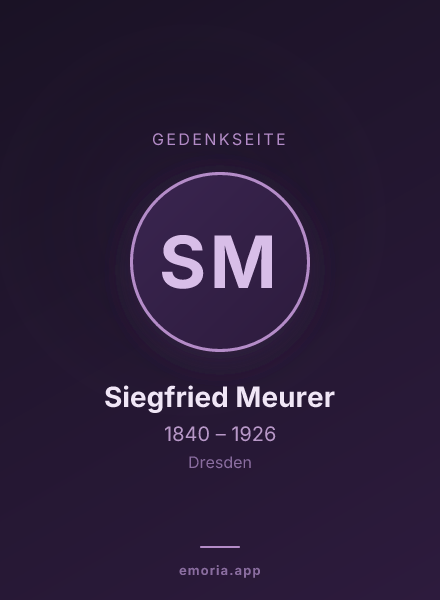 Gedenkportrait von Siegfried Meurer