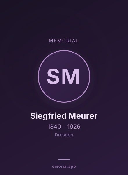 Memorial portrait of Siegfried Meurer