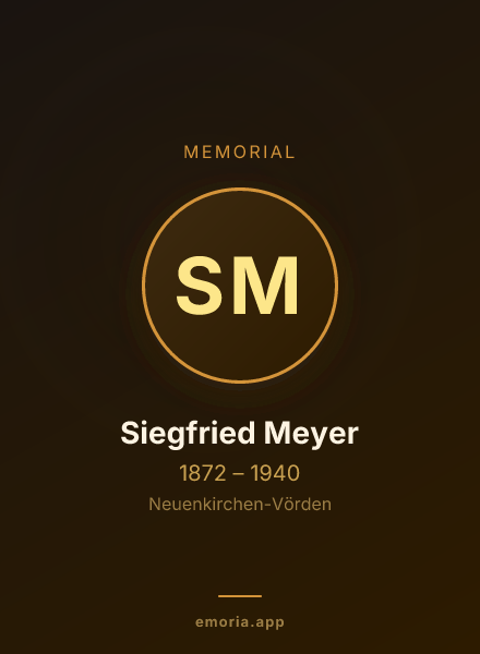 Memorial portrait of Siegfried Meyer