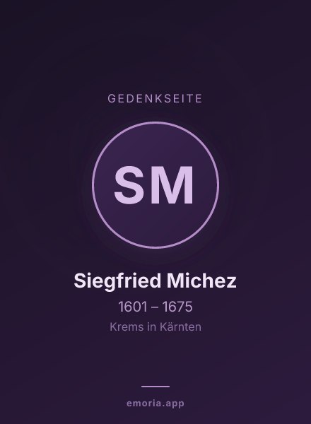 Gedenkportrait von Siegfried Michez