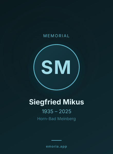 Memorial portrait of Siegfried Mikus
