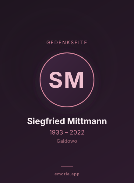 Gedenkportrait von Siegfried Mittmann