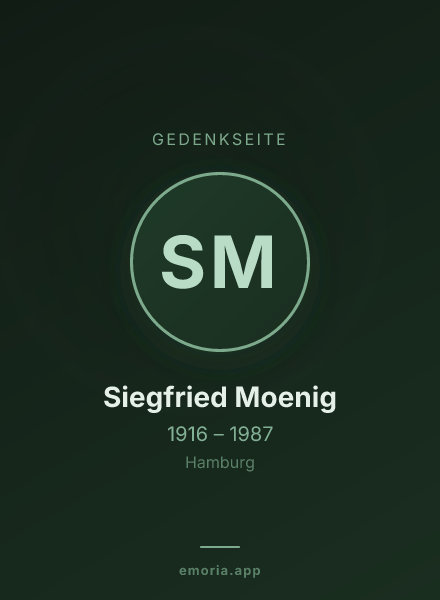 Gedenkportrait von Siegfried Moenig