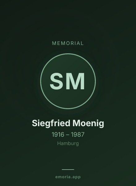 Memorial portrait of Siegfried Moenig